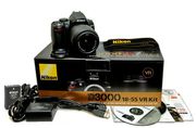 Фотоаппарат Nikon d3000 kit 18-55 mm vr